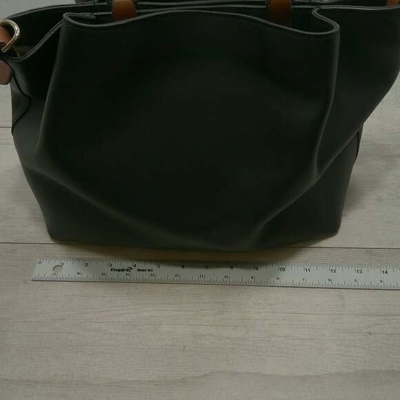 Dooney & Bourke City Barlow Large Satchel Black European Leather Purse | Bag - Picture 15 of 16